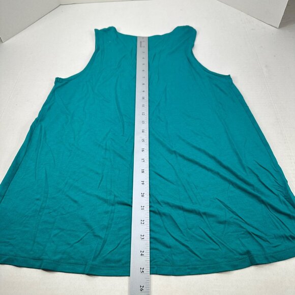 Old Navy Women's Size Small Top Tank Sleeveless Teal Preowned - Picture 9 of 10